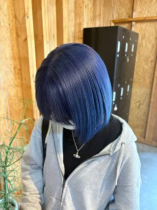 カラー まろみ暖色×ボブ ×chia🕯のヘアスタイル