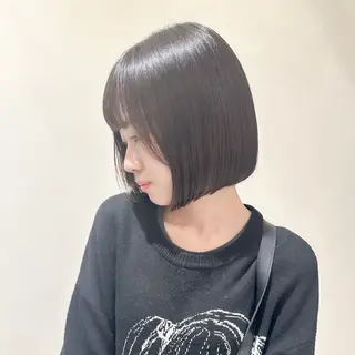 ショート レイヤー/韓国/ボブ 縮毛矯正/畠中ケントのヘアスタイル