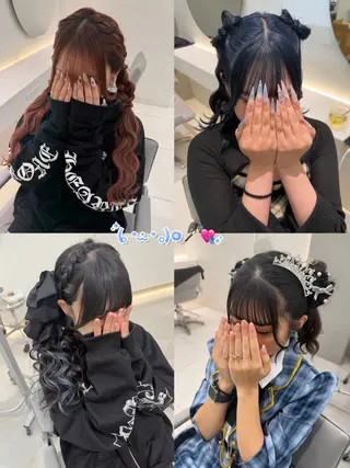 ヘアアレンジ ヘアセット🎀耳つぼ 👂💎MONAMIのヘアスタイル