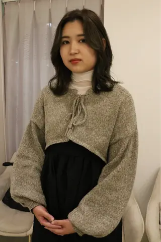 ミディアム カラー 松村 澪里のヘアスタイル