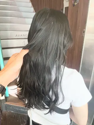 ロング カラー パーマ ヘアアレンジ メンズ キッズ 【暗め透明感カラー】 【インナー】小島良太のヘアスタイル