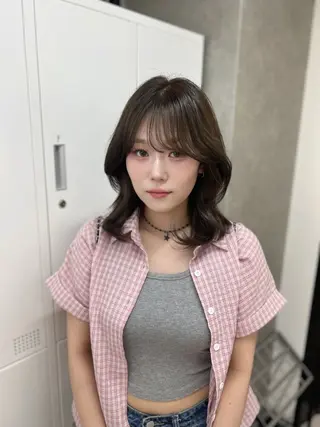 ミディアム カラー 梅田／髪質改善カラー caho💙のヘアスタイル