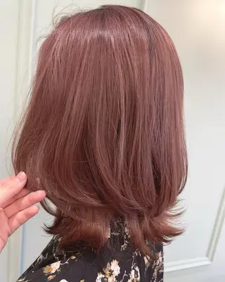 ミディアム カラー 韓国／大宮／レイヤー 🤍AYA🤍のヘアスタイル