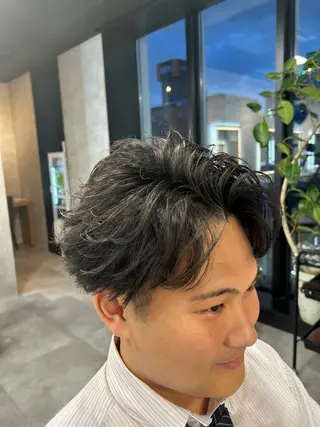 ショート カラー パーマ メンズ メンズ特化 👑YUTAのヘアスタイル