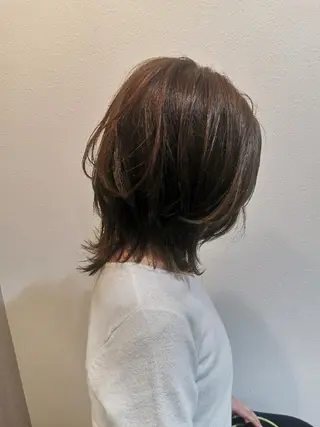 ミディアム カラー tenny調布 いしまつのヘアスタイル