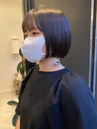 ミディアム オオタ ユキのヘアスタイル