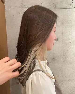 ロング カラー CRESCENDO 山本樹カットカラーのヘアスタイル