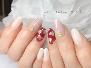 ミディアム さくらや❤ パラジェル使用のネイルデザイン