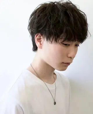 ショート カラー パーマ メンズ 因幡 颯のヘアスタイル