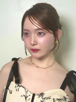 セミロング カラー 韓国ヘア♡ 顔まわりカットayaのヘアスタイル