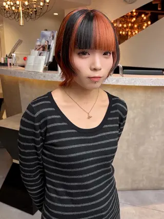 ショート カラー 藤原快斗/レイヤー /ウルフ/ハイトーンのヘアスタイル