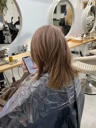 ミディアム カラー メンズ soi所属・ケアブリーチ/ツヤ髪 /ハイトーン/西村のヘアスタイル