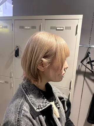 ショート カラー パーマ ヘアアレンジ メンズ キッズ ブリーチなしカラー/ ブラウン/レイヤーのヘアスタイル