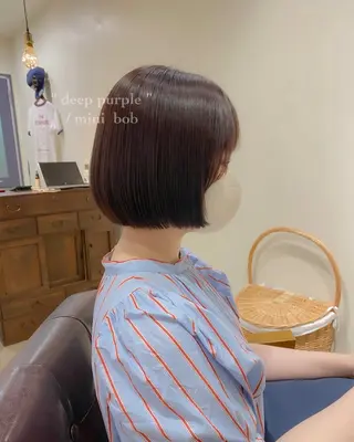 ショート カラー 板谷みさき /艶ボブ/藤沢美容室のヘアスタイル