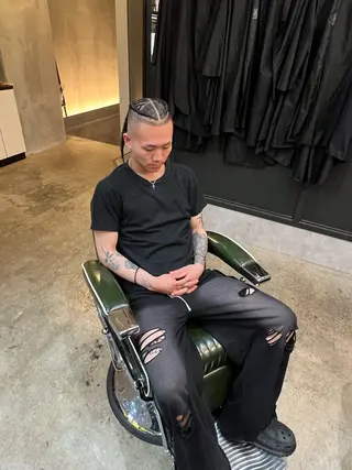 ヘアアレンジ メンズ FRANK'S BARBER WEST TOKYO. 吉祥寺所属・Berbar Ryuのヘアスタイル