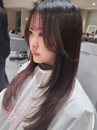 ロング 矢野 伶菜のヘアスタイル