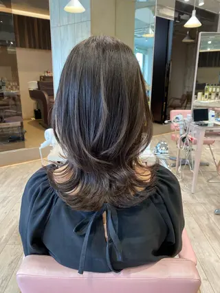 ミディアム On所属・顔まわりカット🌟 くびれヘア/寺門遥輝のヘアスタイル