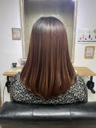 ミディアム かめい りなのヘアスタイル