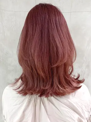 ミディアム カラー パーマ ヘアアレンジ ITbyALBUM 中野店のヘアスタイル