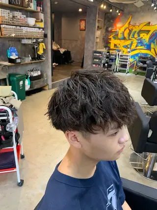 パーマ メンズ ⚡️メンズパーマ特化 mens支持◎/忠地のヘアスタイル
