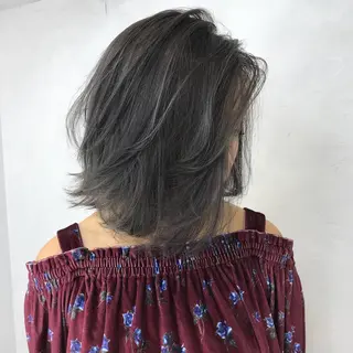 ミディアム カラー LUSTRE クロサワのヘアスタイル