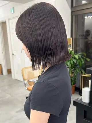 ミディアム カラー レイヤーボブ/ 艶カラー/サナ🌼のヘアスタイル