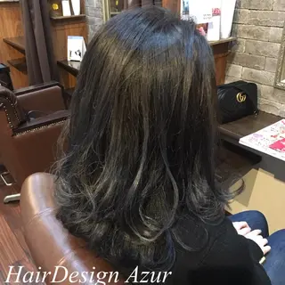 ミディアム カラー HairDesign Azurのヘアスタイル