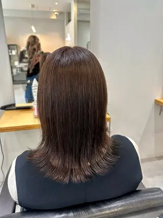 ミディアム カラー Agu hair noman マナのヘアスタイル
