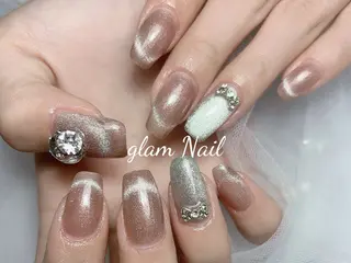 ネイル エツメ💅 長さだし🎀デザインのネイルデザイン