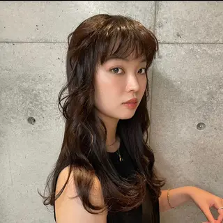 セミロング カラー ヘアアレンジ Mizobe misakiのヘアスタイル