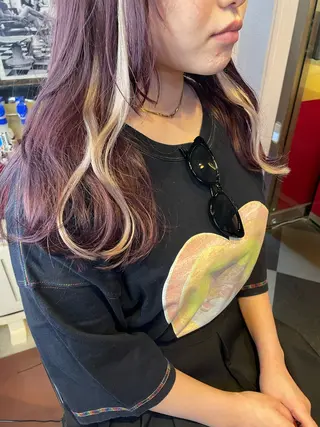 セミロング カラー 👑派手髪/カット 👑ANRYのヘアスタイル