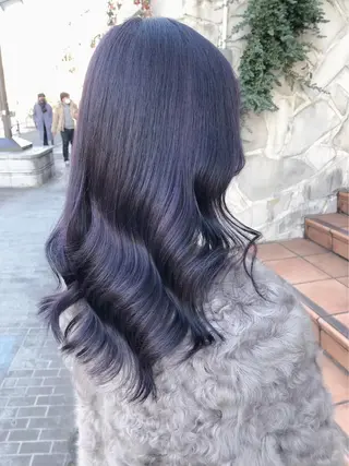 セミロング カラー 韓国ヘア特化💍 tiam💍ブリーチのヘアスタイル