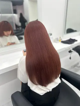 ロング カラー パーマ ヘアアレンジ メンズ キッズ ブリーチなしカラー/ ブラウン/レイヤーのヘアスタイル