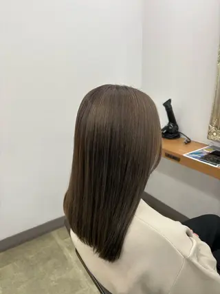 ミディアム カラー パーマ 山本 あやめ子のヘアスタイル