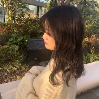 セミロング カラー 韓国風ヘア♡ runaのヘアスタイル