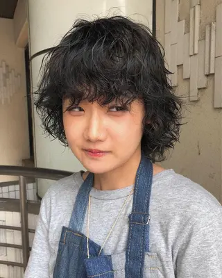 ショート カラー パーマ spooopy所属・🕊大垣 めぐみ🕊のヘアスタイル