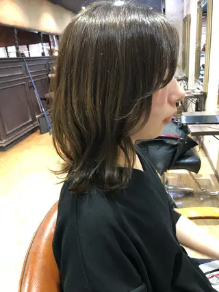 ミディアム カラー パーマ 艶髪/韓国レイヤー イノウエヒロキのヘアスタイル