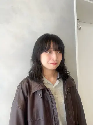 ミディアム パーマ ボブ/ベージュ/ パーマ🪿近森ゆいのヘアスタイル