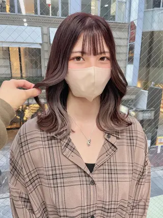 ミディアム カラー 髪質改善will hairdesignのヘアスタイル