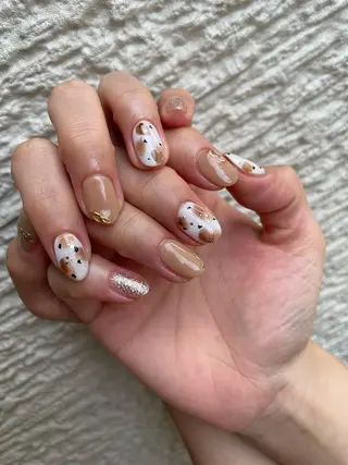 ロング カラー ヘアアレンジ キッズ ネイル マツエク・マツパ アイブロウ 福田 加奈のネイルデザイン