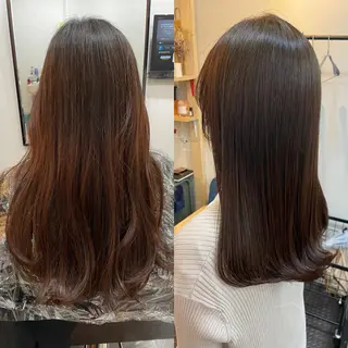 セミロング カラー SUN GLOW  サングロウ所属・水素トリートメント／ 髪質改善/ナカノメのヘアスタイル