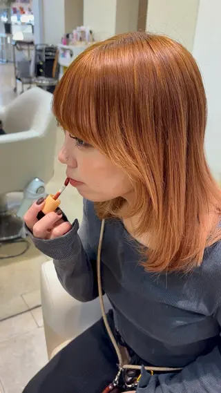 ミディアム あいり 福岡美容師のヘアスタイル