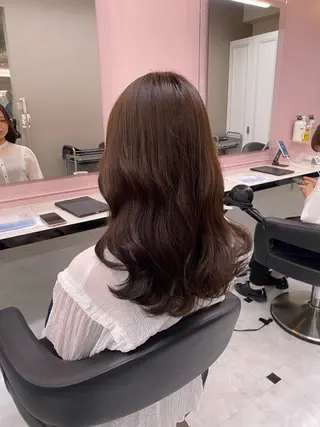 ロング カラー 透明感ベージュカラー 🪞上野🪞AIのヘアスタイル