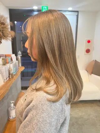 カラー HAIR MAKE an所属・透明感カラー🫧 高田李胡のヘアスタイル