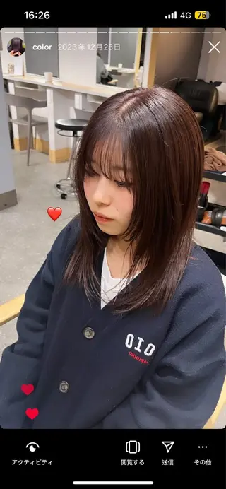 ミディアム Juna✂️ レイヤー / ボブのヘアスタイル