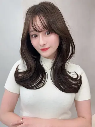 ミディアム レイヤー/韓国❣️ 髪質改善/e_kiのヘアスタイル