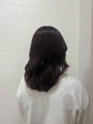 セミロング カラー アフェクション金山所属・透明感カラー🫧/ 艶感/ayanaのヘアスタイル