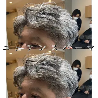 ショート パーマ Dxxxx III所属・女性目線の大人 メンズ*Ayakaのヘアスタイル