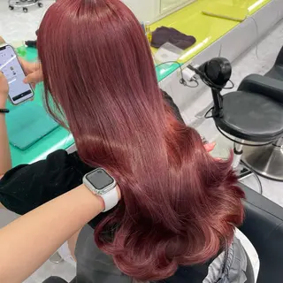 セミロング カラー ヘアアレンジ ❣️ブリーチなし暖色 ayu❣️のヘアスタイル