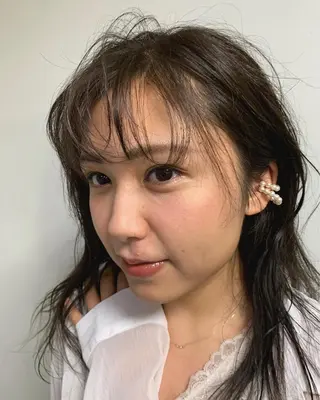 セミロング カラー ヘアアレンジ ウスイマイコ カット/ケアカラーのヘアスタイル